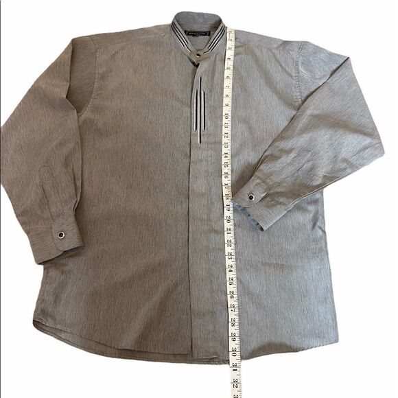 MENS BRUTTINI Grey Button Up Dress Shirt Italian S - Picture 8 of 10